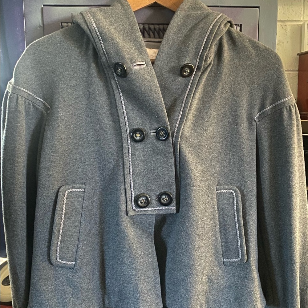 NEW REBECCA TAYLOR GRAY HOODIE JACKET COAT